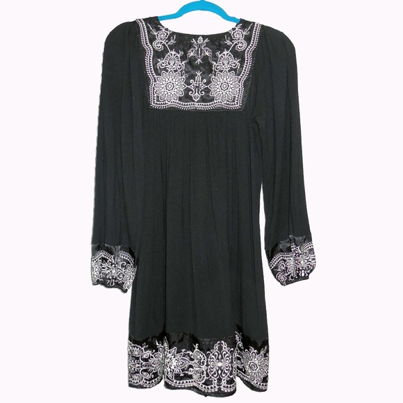 For Joseph Women's Embroidered Tunic Black & White Sz S Loose & Flowy - Picture 1 of 5